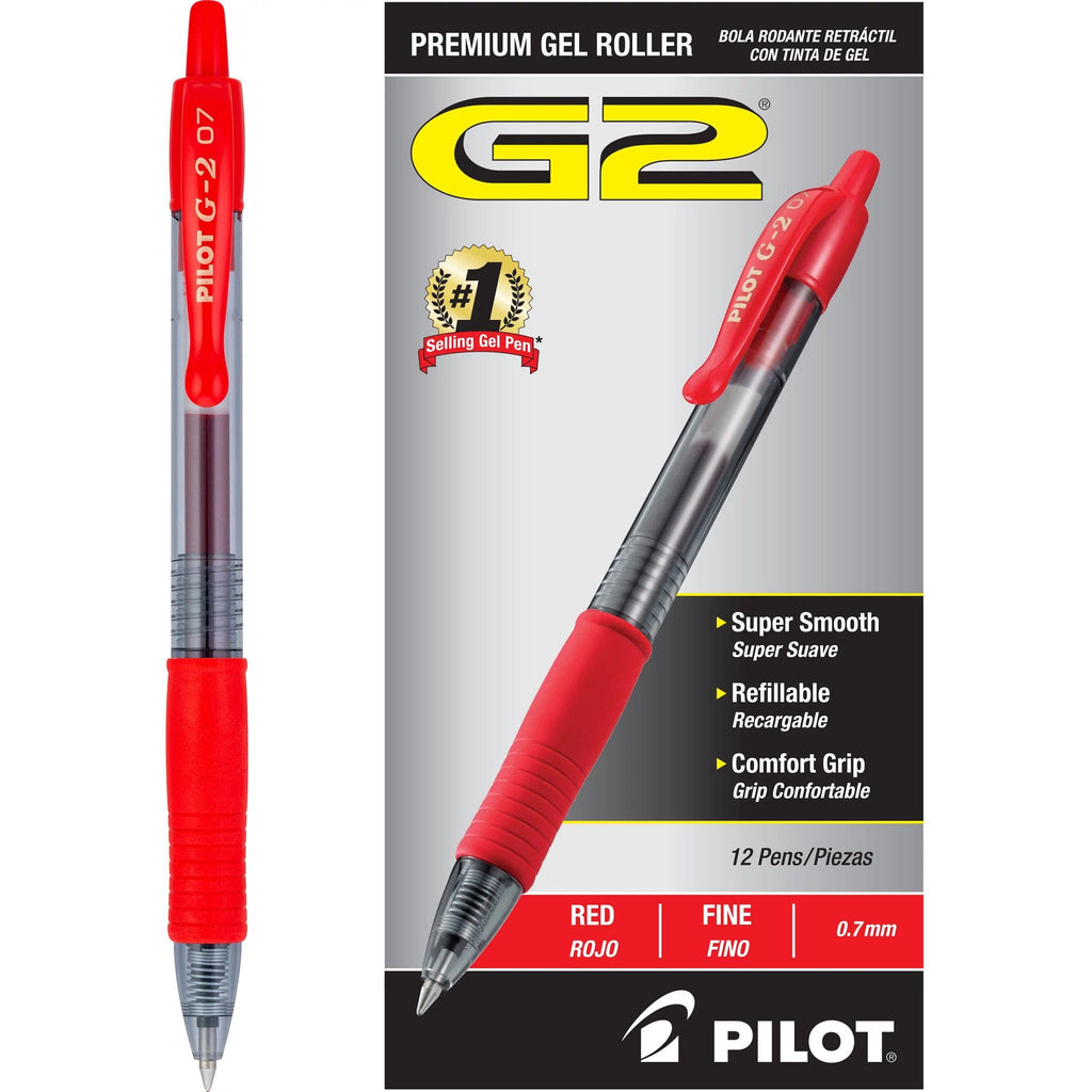 PILOT G2 Premium Gel Pens, Fine Point 0.7mm, Blue Ink, 12-Pack