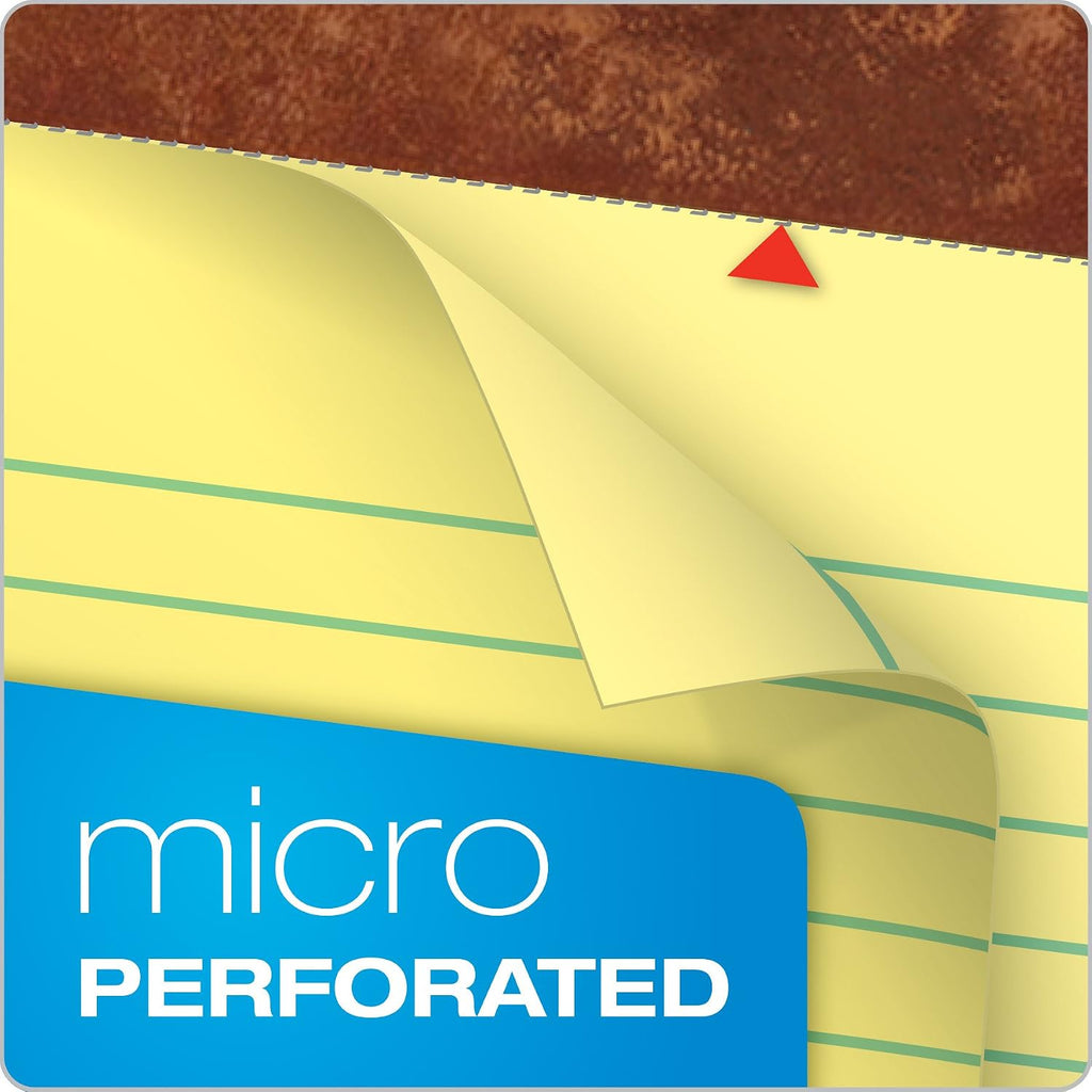 TOPS The Legal Pad Writing Pads, 5" x 8", Jr. Legal Rule, Canary Paper, 50 Sheets