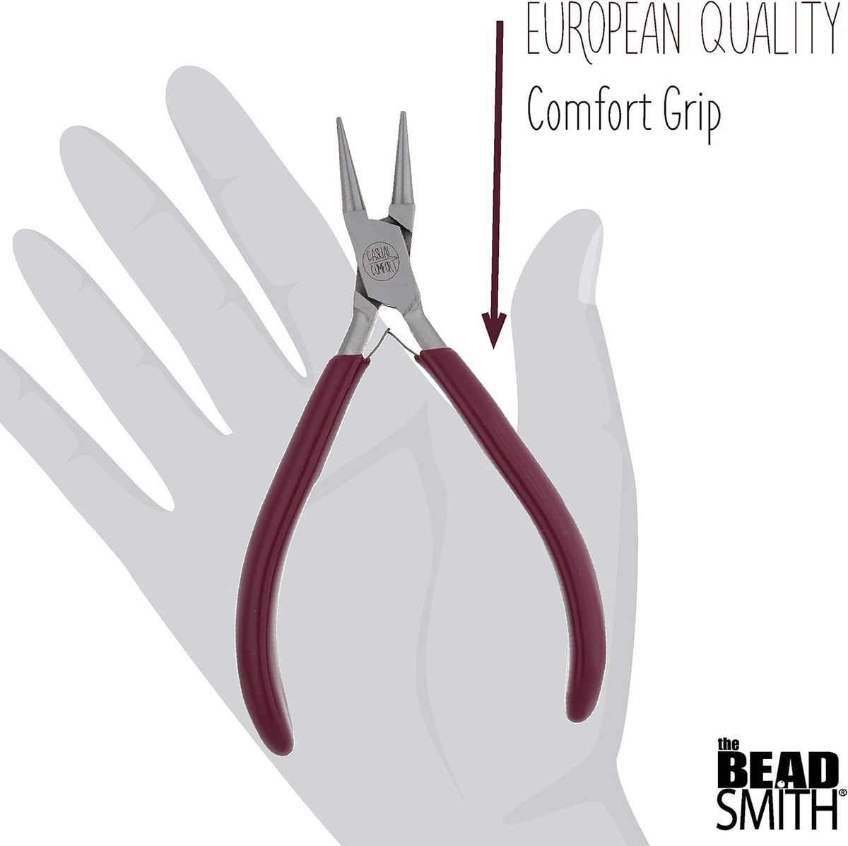 The Beadsmith Round Nose Pliers – 6-Inches (152 mm) Jewelry-Making Tool w/Polished Steel
