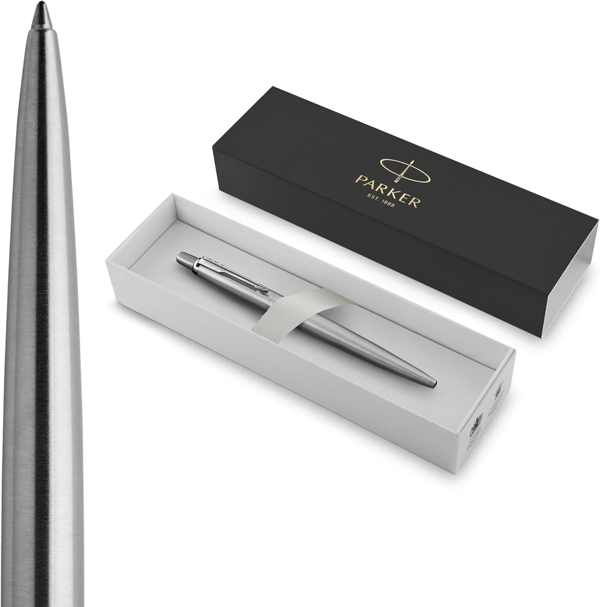 Parker Jotter Ballpoint Pen, Stainless Steel with Chrome Trim, Medium Point