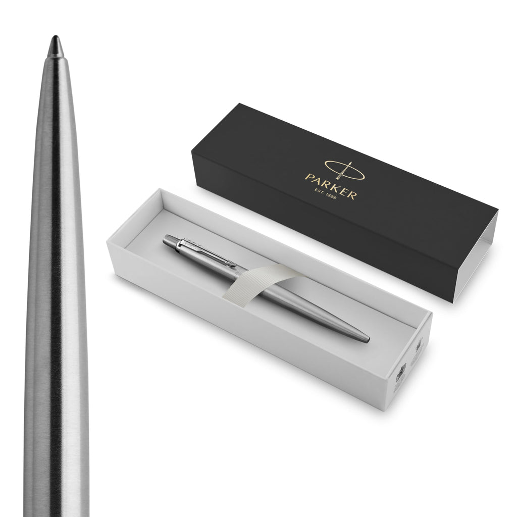 Parker Jotter Ballpoint Pen, Stainless Steel with Chrome Trim, Medium Point