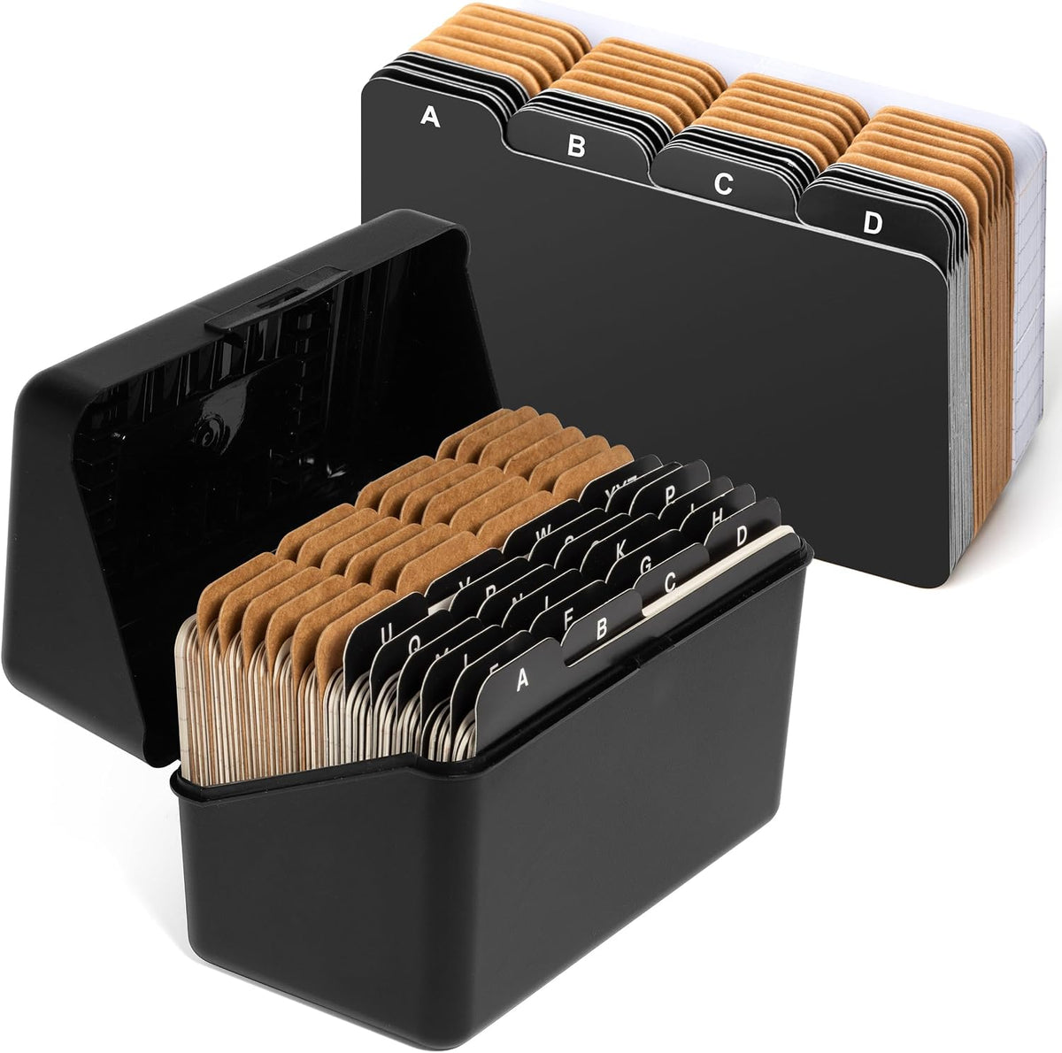 3x5 Index Card Holder Set 50 Ruled Index Cards