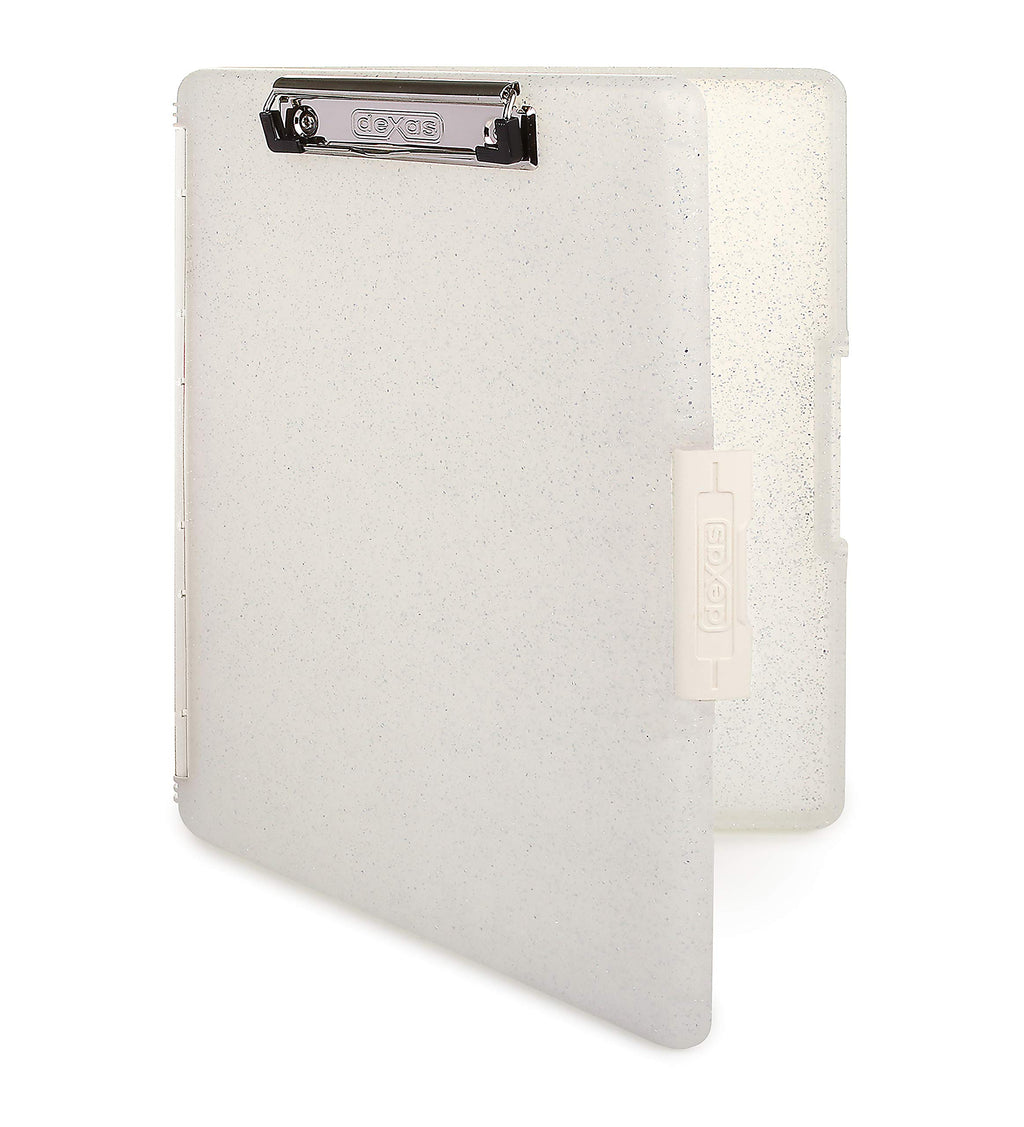 Dexas Slimcase 2 Plastic Clipboard with Storage and Side Opening, Neon Green