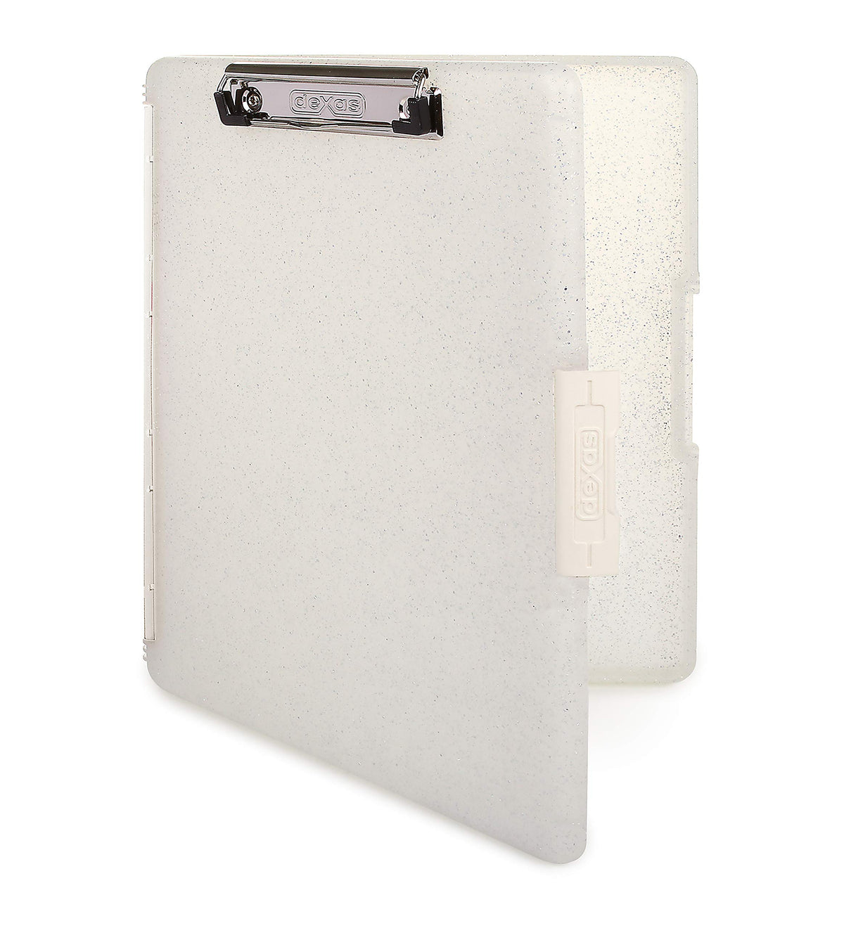 Dexas Slimcase 2 Plastic Clipboard with Storage and Side Opening, Neon Green