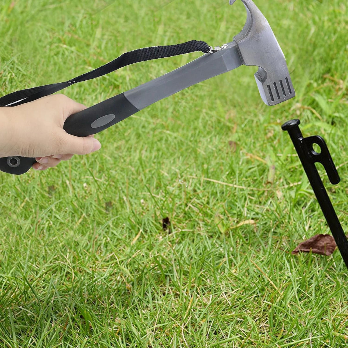 Camping Hammer Heavy Duty with Tent Stake Remover, 11.6 Inch