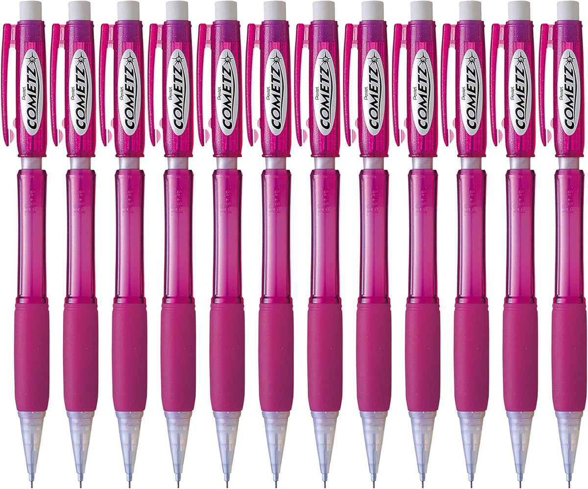 Pentel Cometz Automatic Pencil, 0.9mm, Orange Barrel, Box of 12 (AX119F)