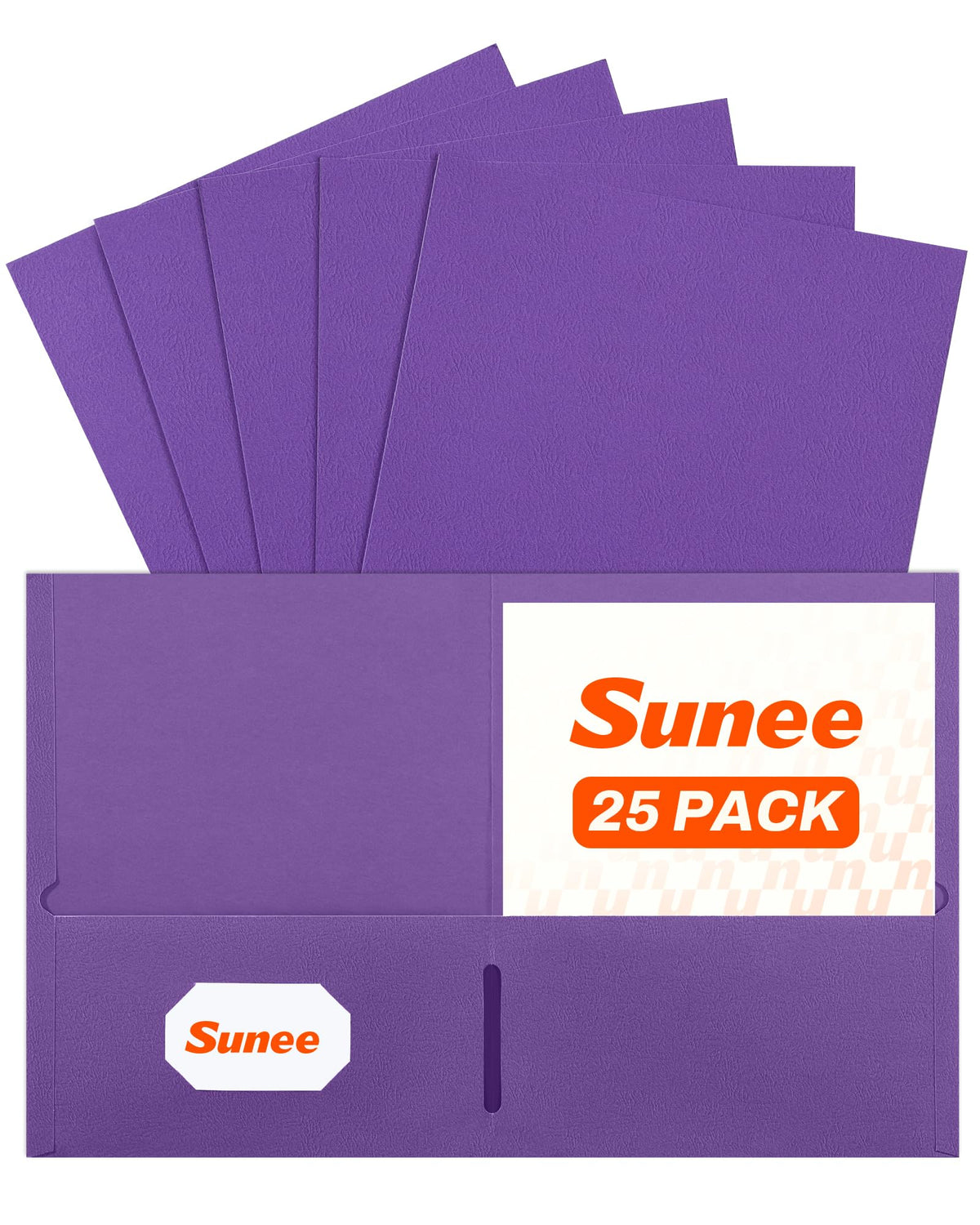 SUNEE Folders with Pockets(25 Pack, Assorted Colors)