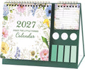 2027 Desk Calendar - All-in-1 Organizer, Standing Flip Desktop Calendar
