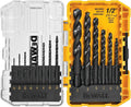 DEWALT Drill Bit Set, 3-Flats Shank,14-Piece, 135 Degree Split Point, for Plastic
