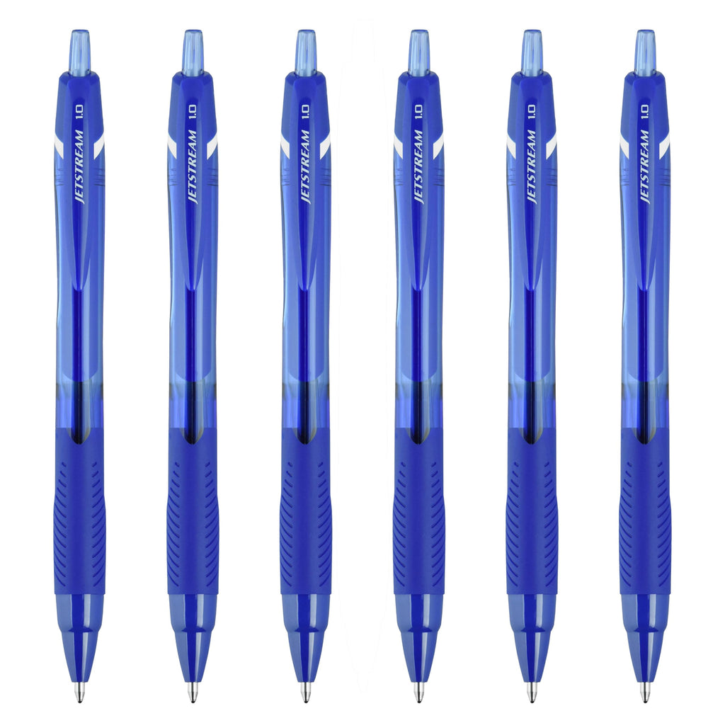 Uni-Ball Jetstream Elements Ballpoint Pen, Medium Point (1.0mm), Black Ink, 6 Pens