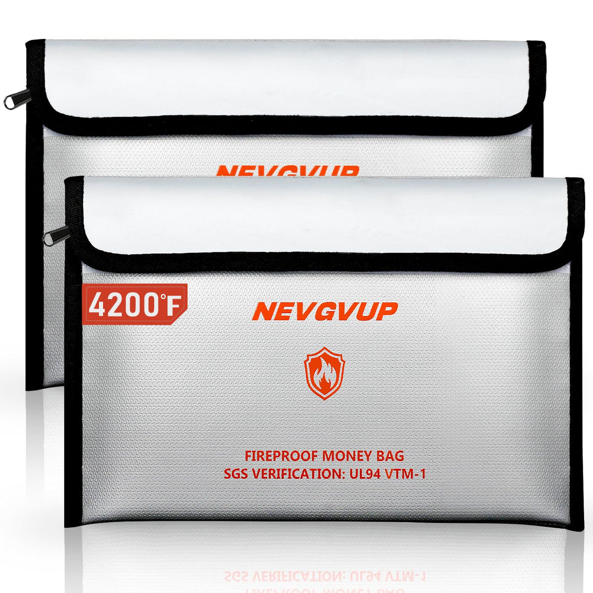 4200°F Fireproof Money Bag - Upgraded Heat Insulated