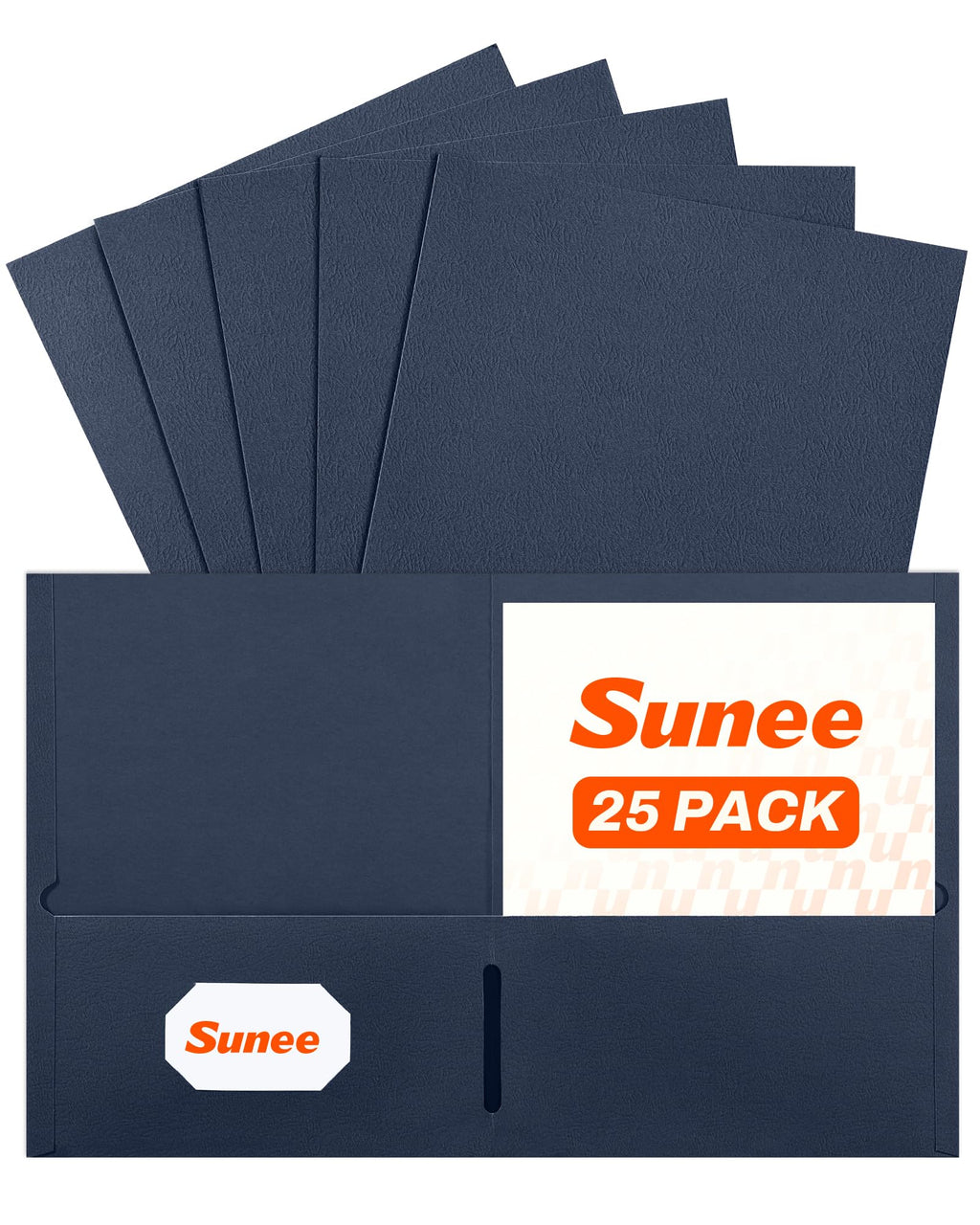 SUNEE Folders with Pockets(25 Pack, Assorted Colors)