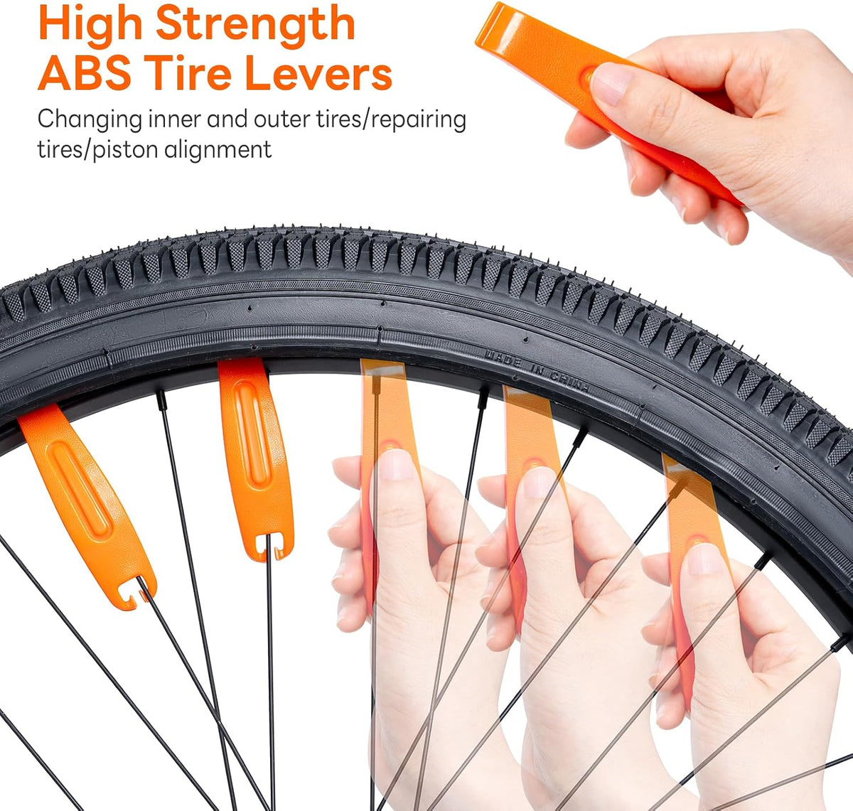29 PCS Bike Tire Repair Kits - 22 PCS Patches,Tire Repair Glue, Tire Levers