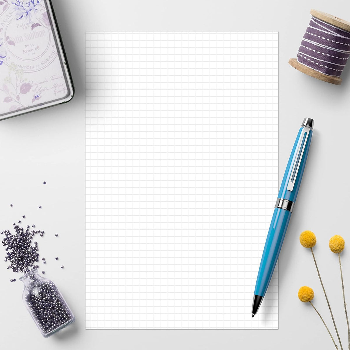 321Done Graph Paper Notepad, 5.5x8.5 Inches, 50 Sheets, 0.20" Grid