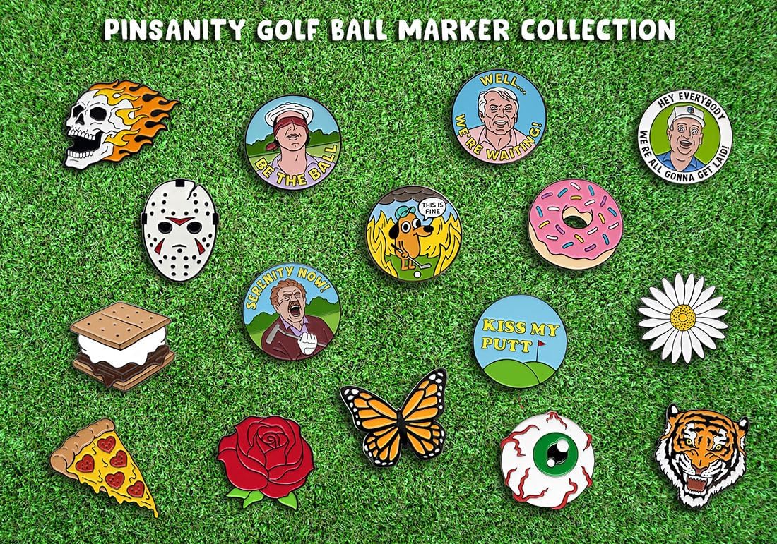 Pinsanity “Well, We’re Waiting!” Funny Golf Ball Marker with Hat Clip – Novelty Golfing