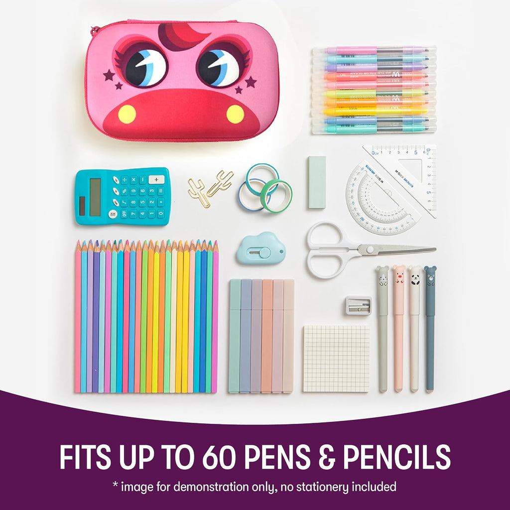ZIPIT Wildlings Pencil Box for Girls, Cute Pencil Case for School, Pony