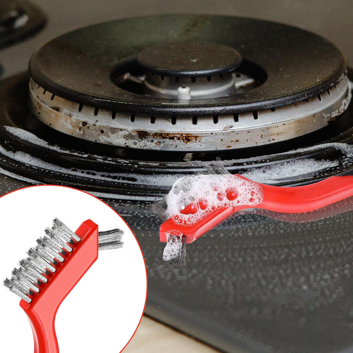 18PCS Wire Scratch Brush Set Soft Grip for Rust