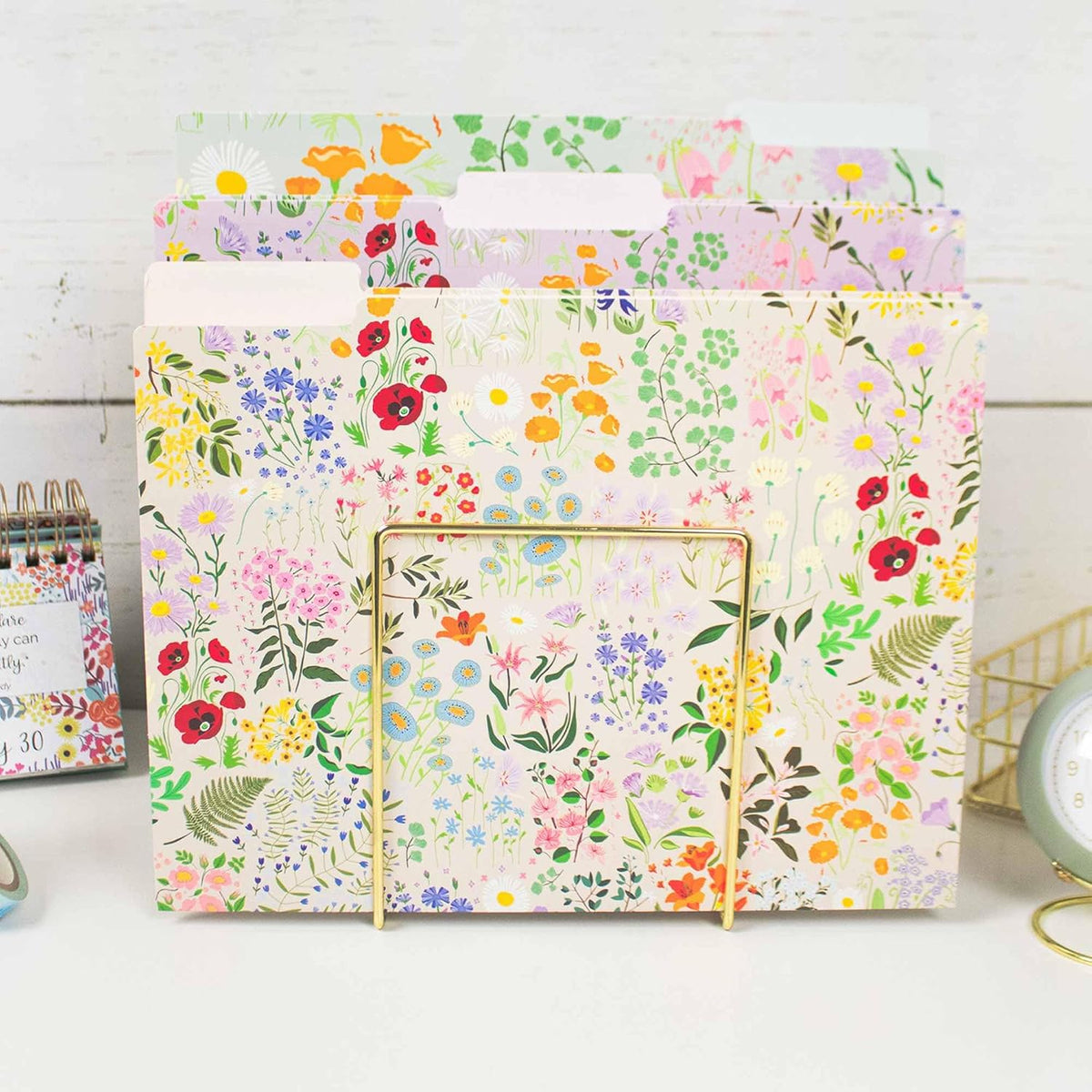 bloom daily planners Decorative File Folders - Set of Six Letter Size (8.5” x 11”)