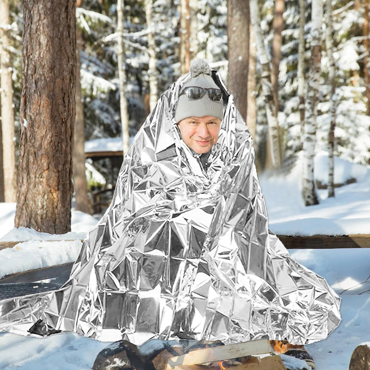 10 Pack Emergency Mylar Thermal Blankets - 84"x52" Durable Space Blankets for First Aid