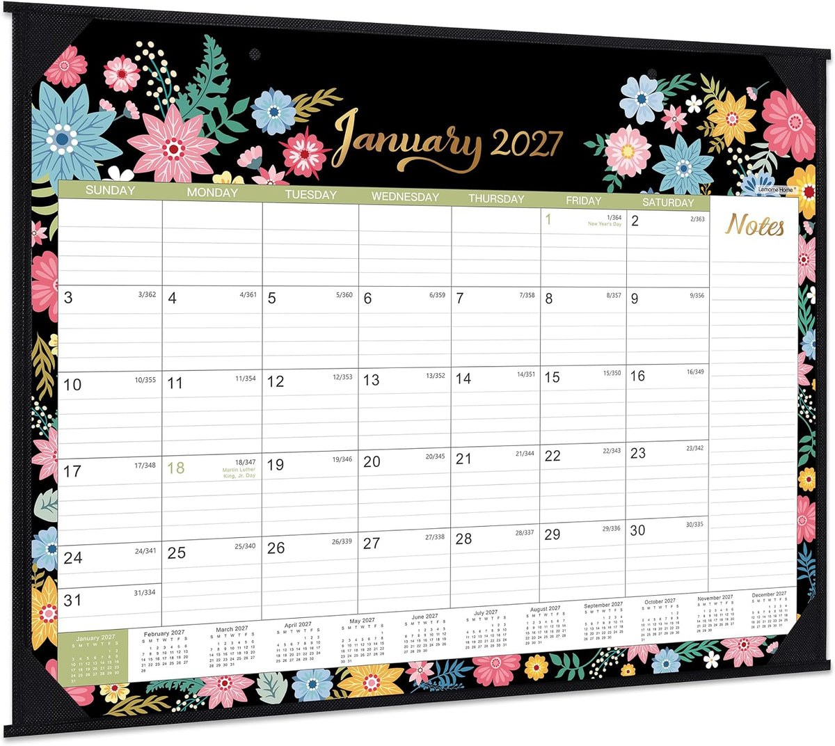 2027 Calendar - 2027 Desk Calendar, 22" x 17", Jan. 2027 - Dec. 2027