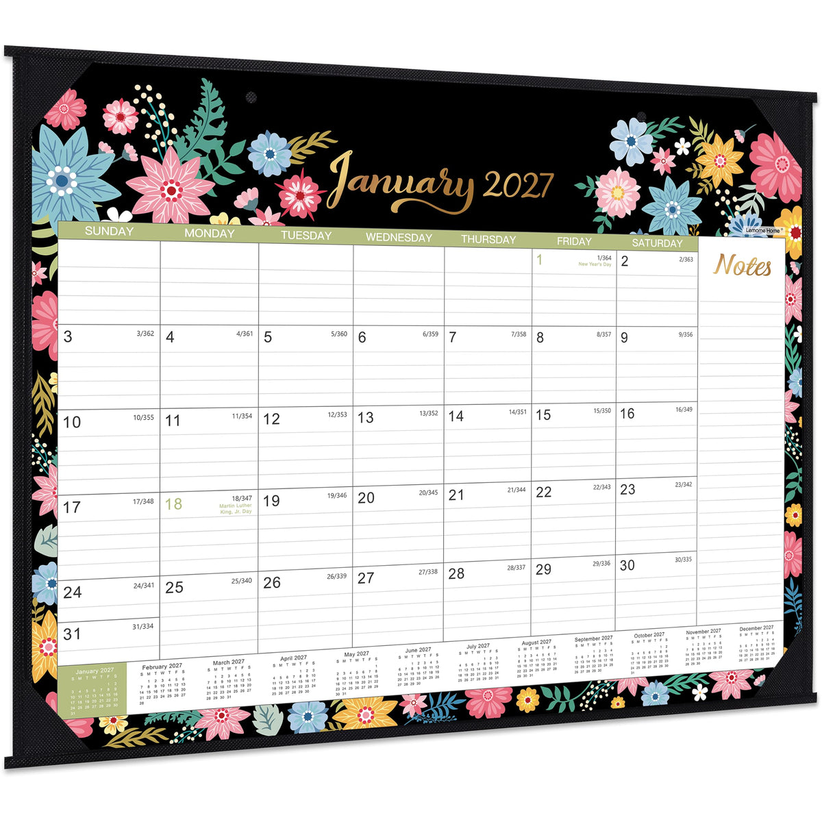 2027 Calendar - 2027 Desk Calendar, 22" x 17", Jan. 2027 - Dec. 2027