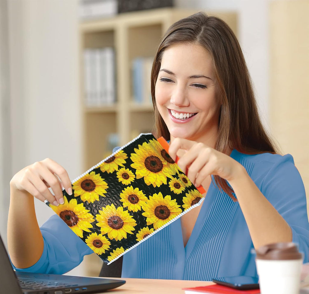 Great Papers! Bubble Mailer, Self-Sealing and Tear Resistant, Sunflowers, 6" x 10"