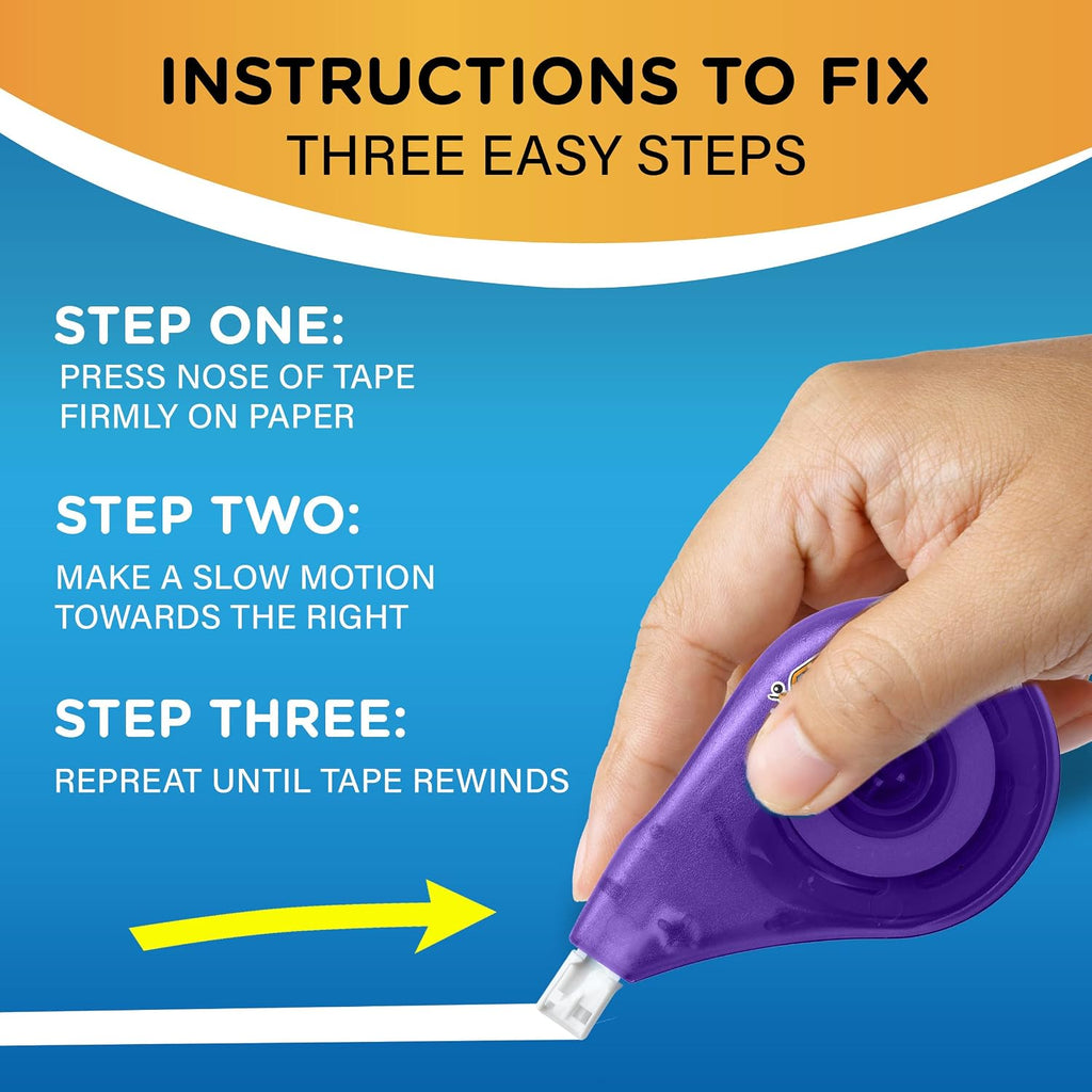 BIC Wite-Out Brand EZ Correct Correction Tape, 39.3 feet, 4-Count Pack of White Fast