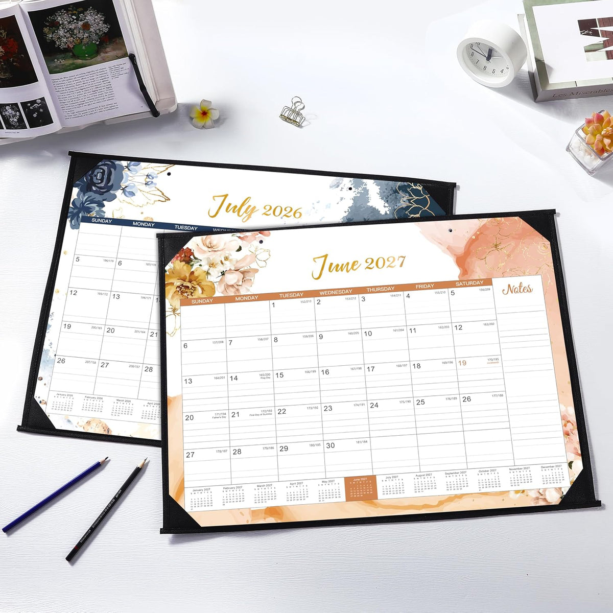 2027 Large Desk Calendar, July 2026 - December 2027, 18 Month Desk Calendar