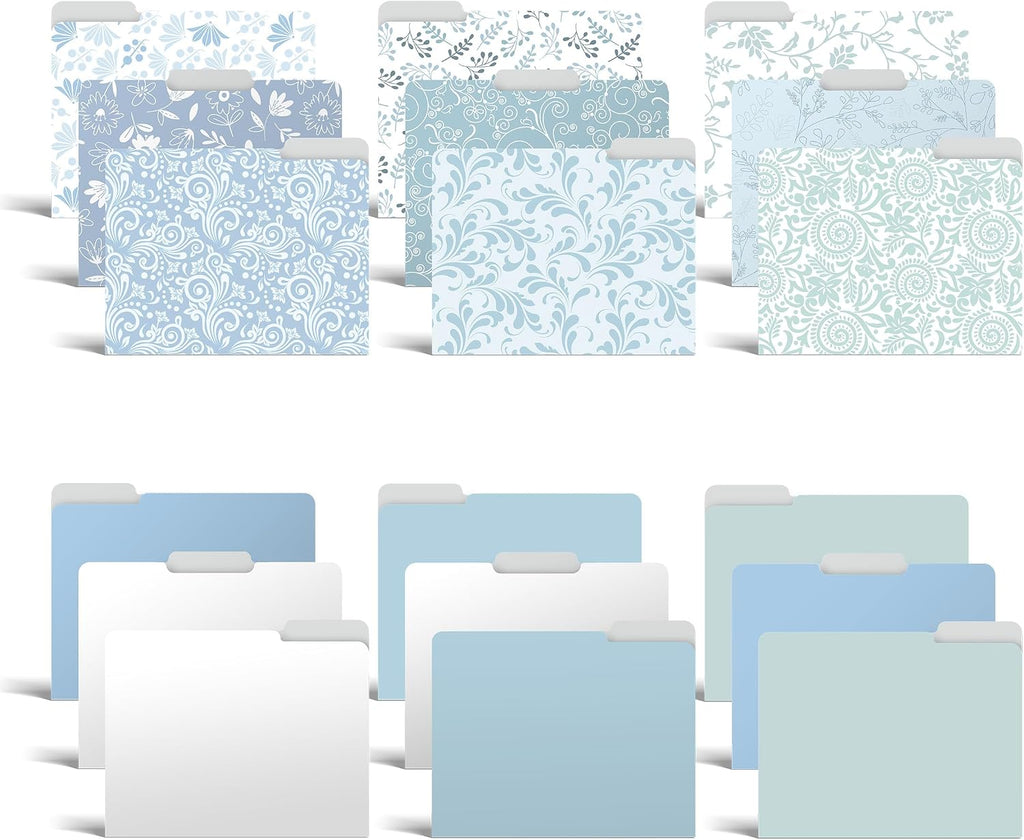 Better Office Products Decorative File Folders, 18 Pack