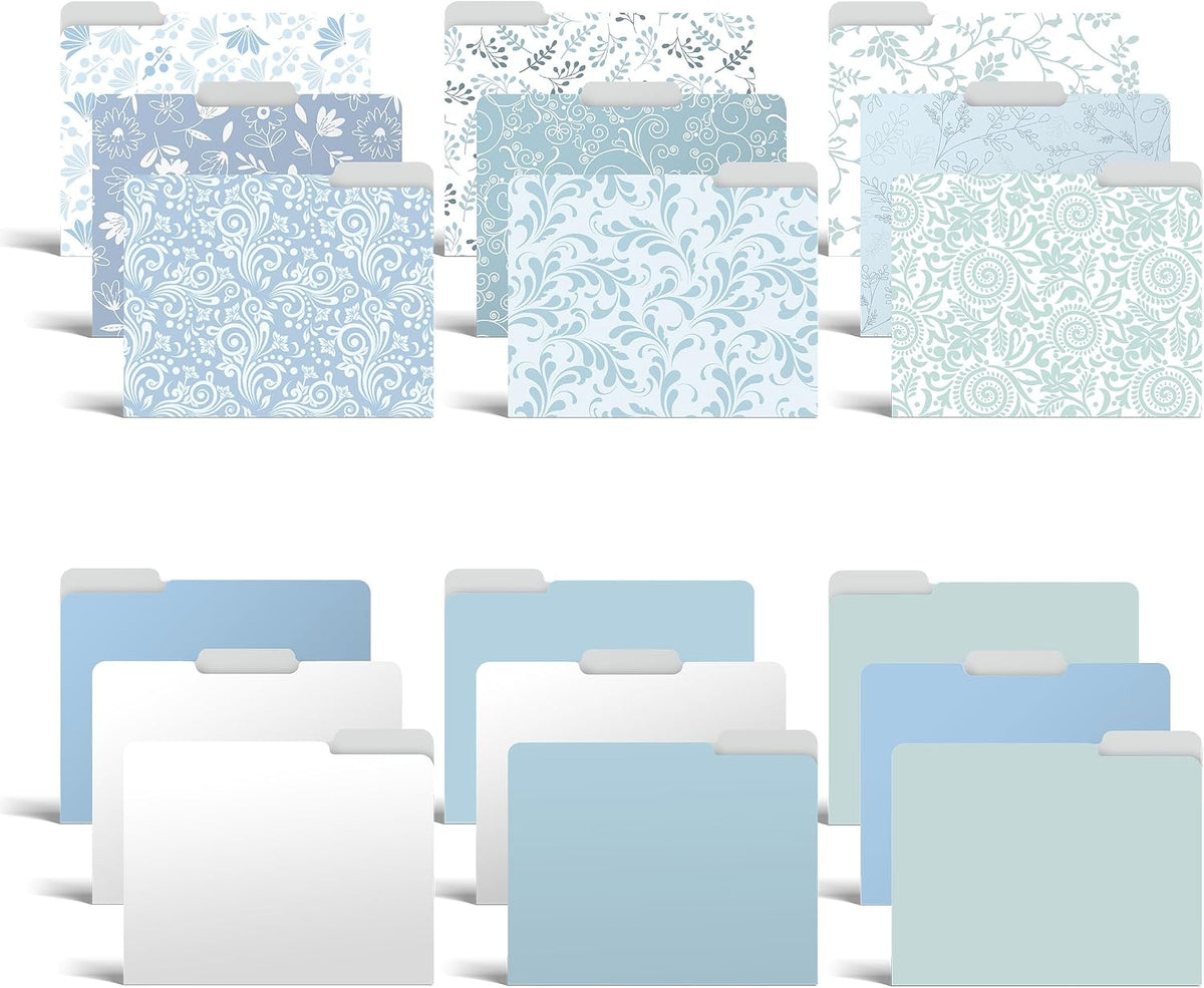 Better Office Products Decorative File Folders, 18 Pack