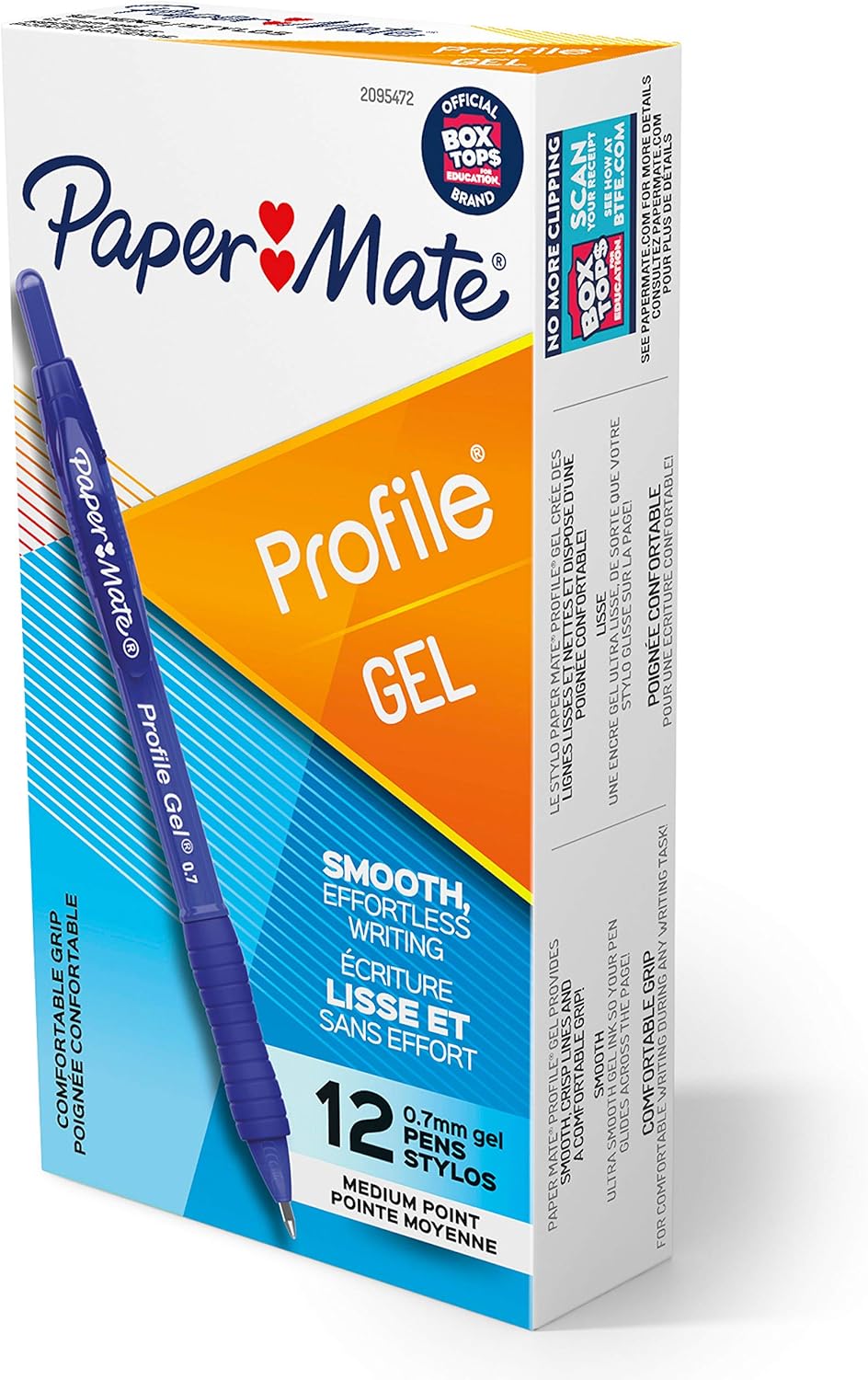 Paper Mate Profile Gel Pens, Retractable, Medium Point (0.7mm), Blue Ink