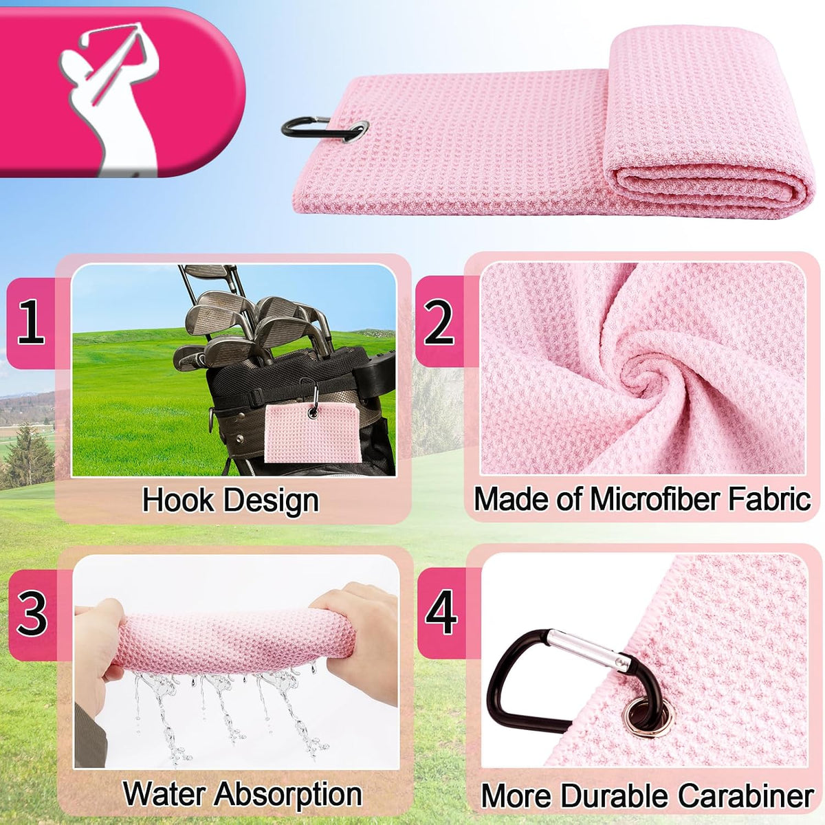 12Pcs Golf Accessories Kit Include Golf Ball Bag Golf Tees Golf Towel Golf Club Cleaner