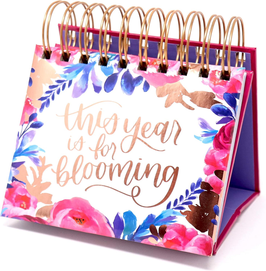 bloom daily planners Undated Perpetual Desk Easel with Motivational Quotes