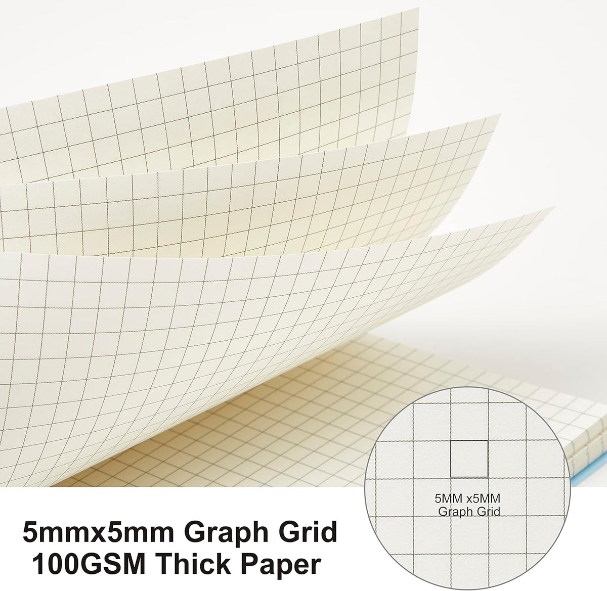 3 Pack Small Spiral Graph Notebook Mini Pocket Size 3.5"x5.5"