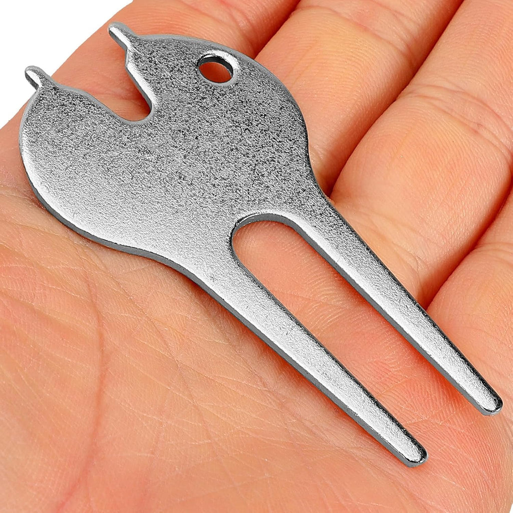 Toddmomy 5Pcs Metal Golf Divot Tools - Stainless Steel Golf Divot Repair Tool Fork for