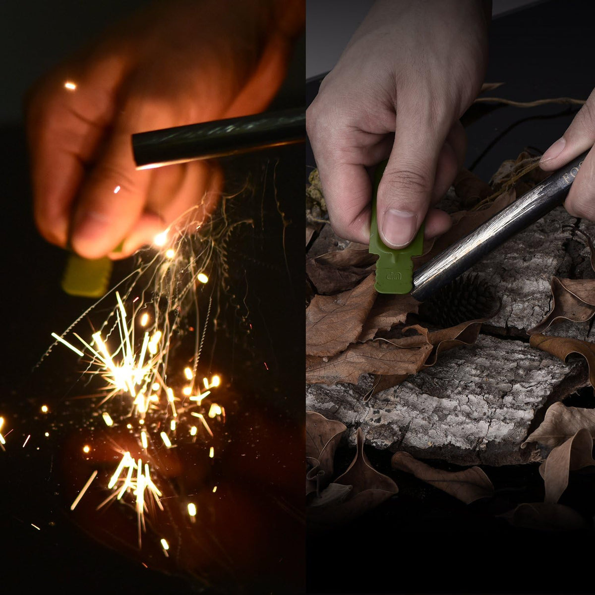 FOSTAR 2PCS Upgrade Ferro Rod Flint Fire Starter