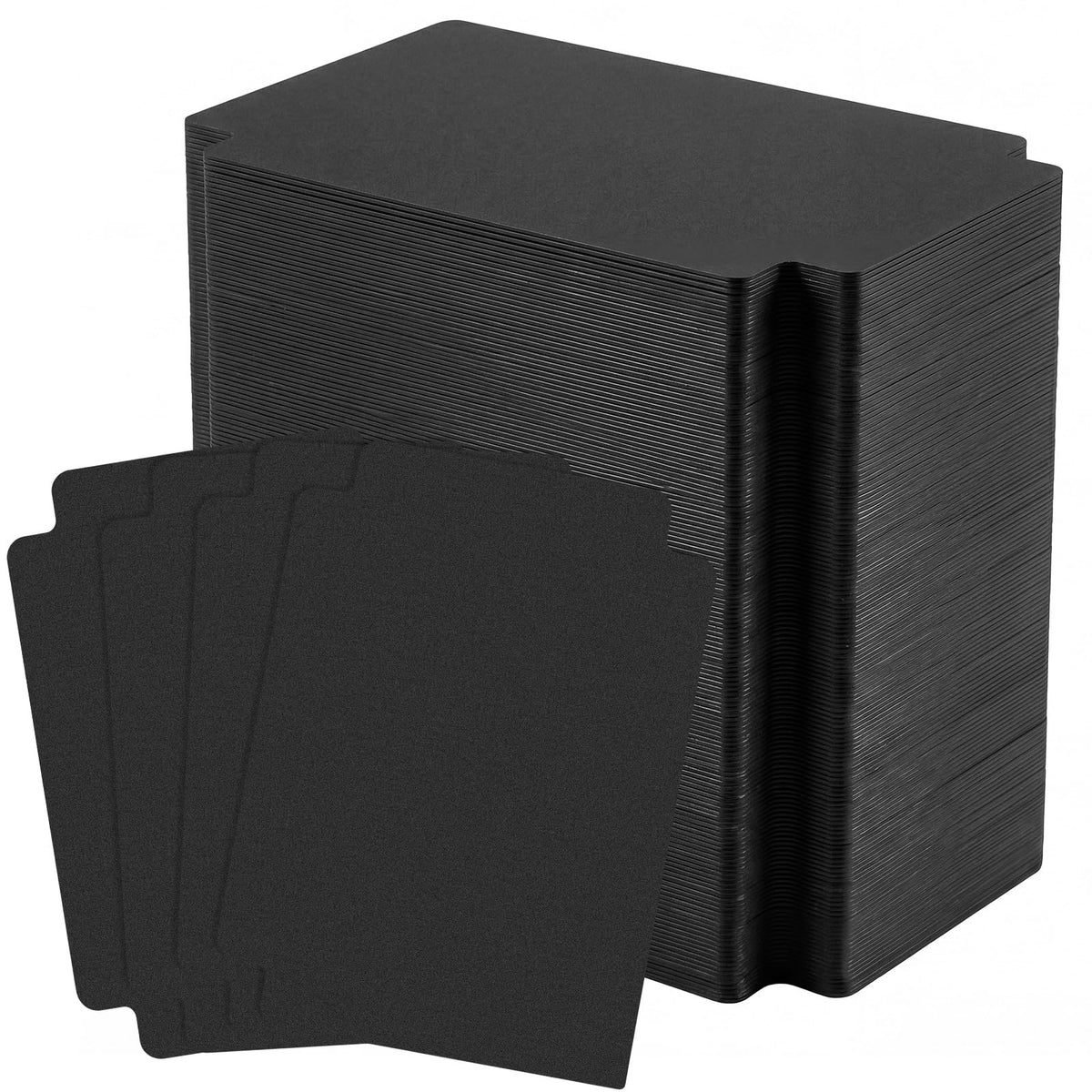 100 Pcs Card Dividers Plastic Tabs Compatible with TCG,White