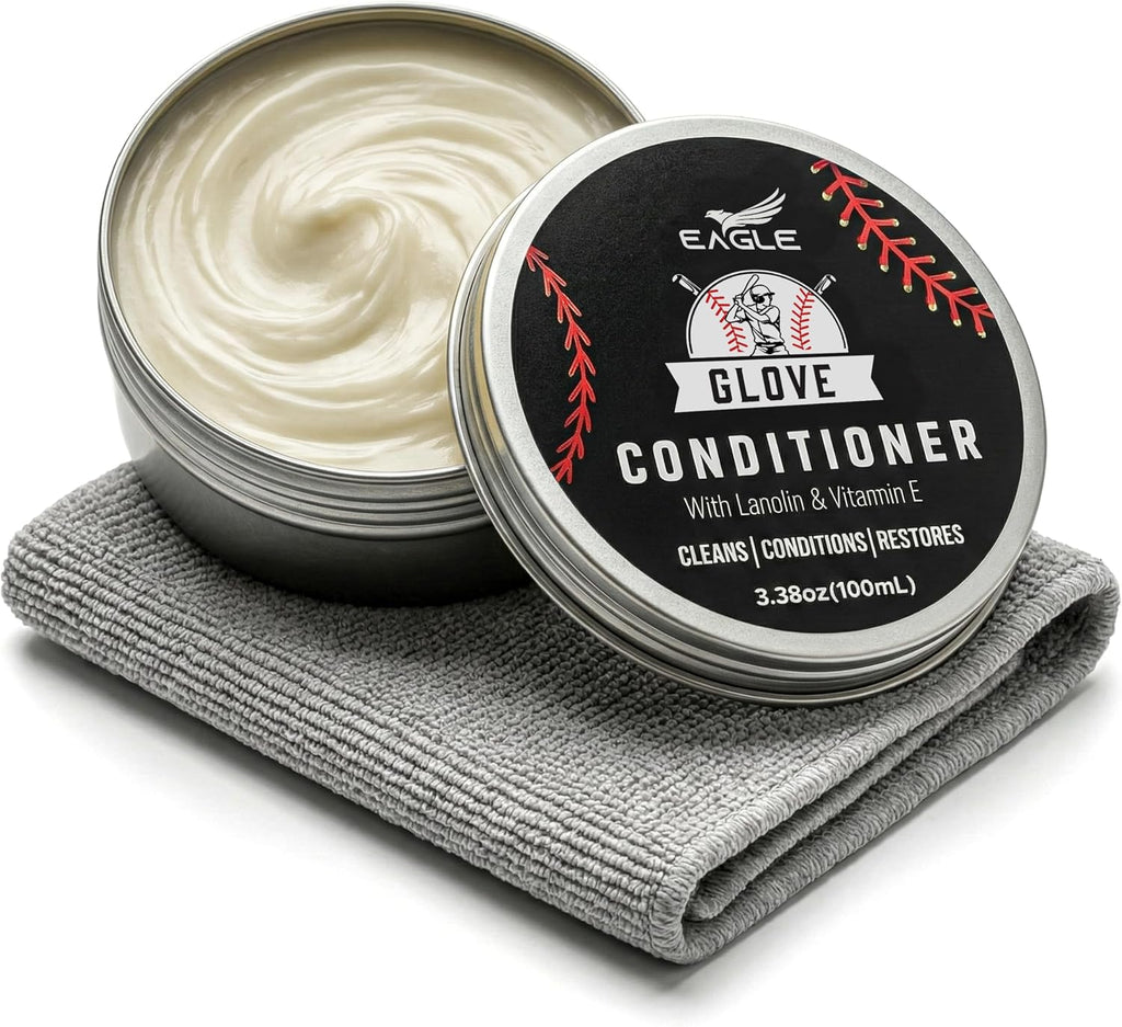 Eagle Leather Glove Conditioner Cream 2pc Set with Conditioning Balm & Cloth – Restore