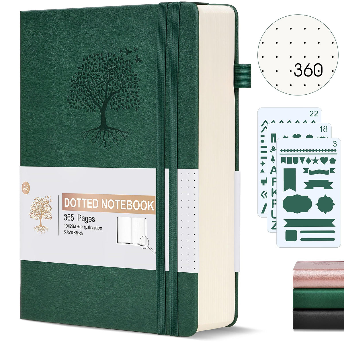 Ansopu Graph Paper Notebook Journal, 360 Numbered Pages Grid Notebooks