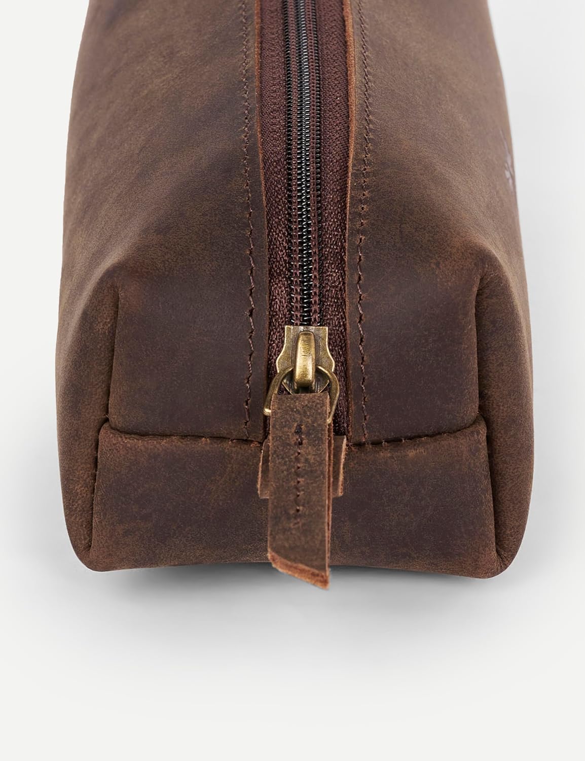 PIDAVLIYA'S Leather Pencil Case - Handcrafted Full-Grain Zipper Leather Pen Pencil Holder
