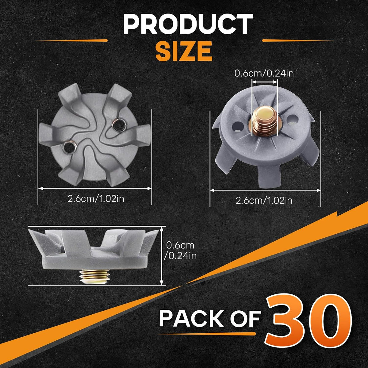 31Pcs Golf Spikes Set 30 Golf Shoe Spikes Replacements
