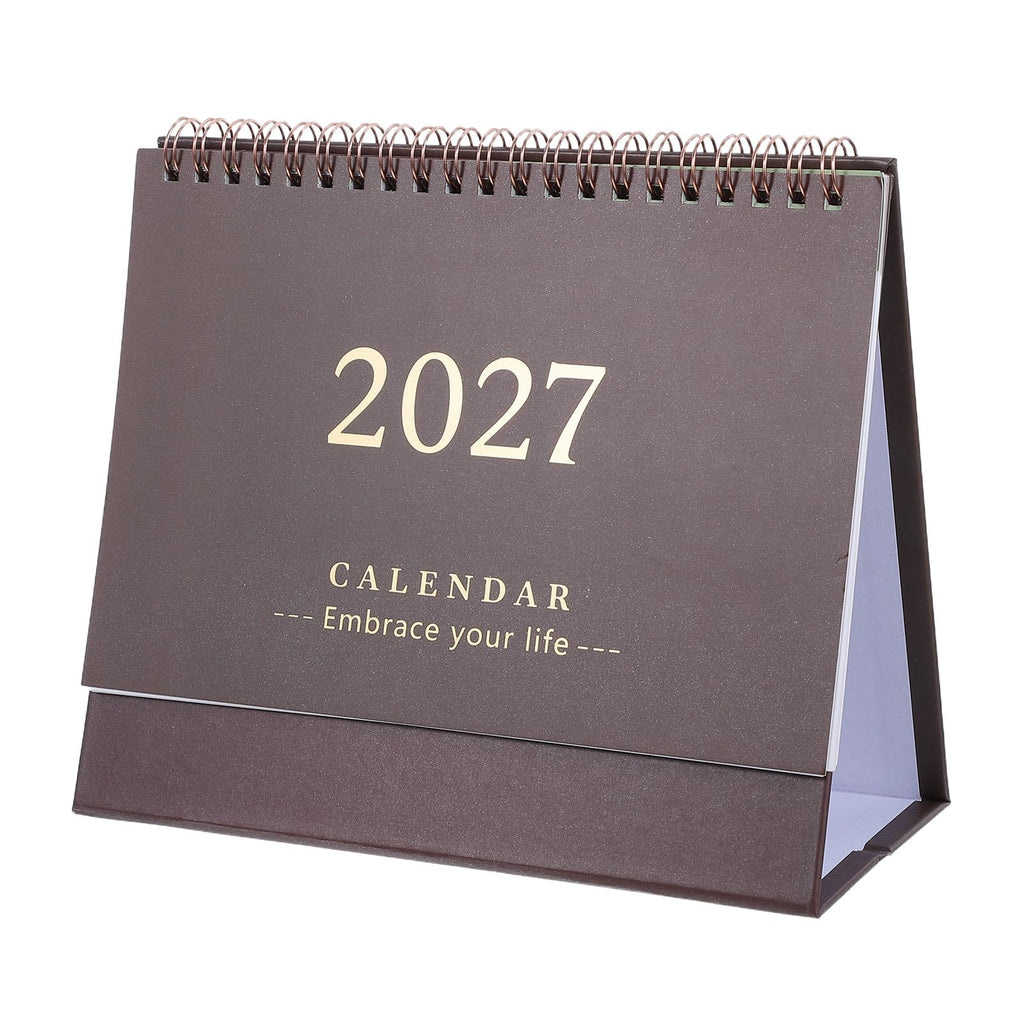NUOBESTY Monthly Desk Calendar 2026-2027 Standing Flip Daily Calendar