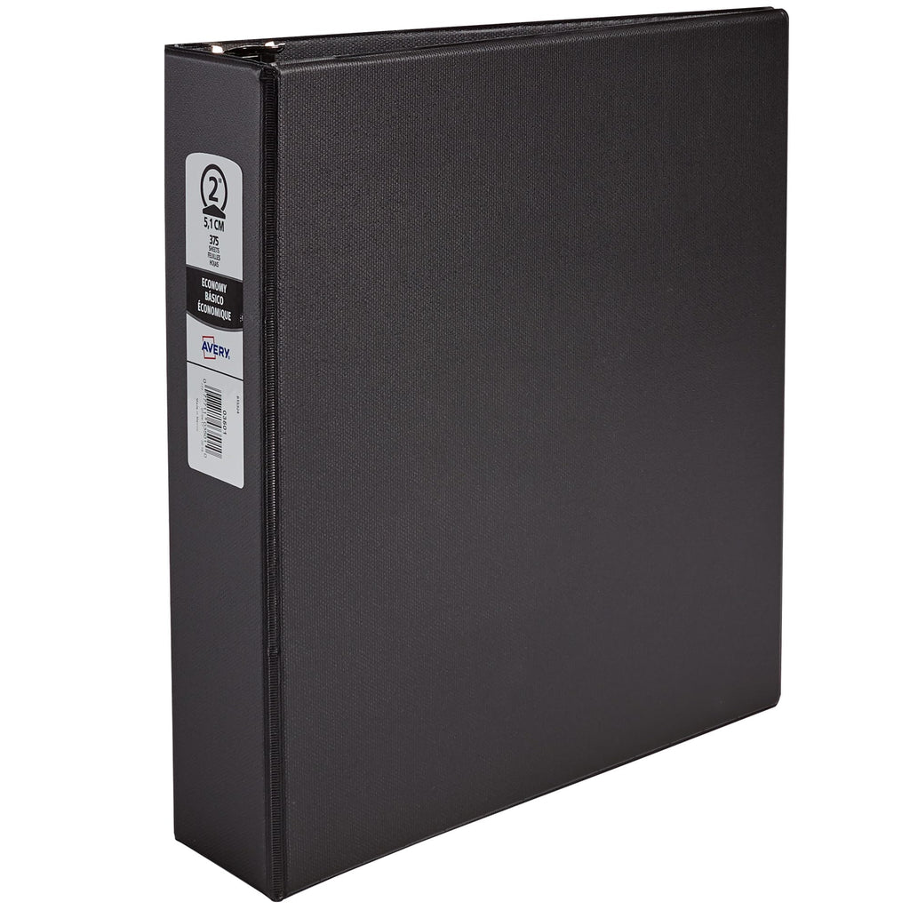 Avery Standard 3 Ring Binder, 2" Round Rings, 375-Sheet Capacity, 2.8 Inch Wide Spine