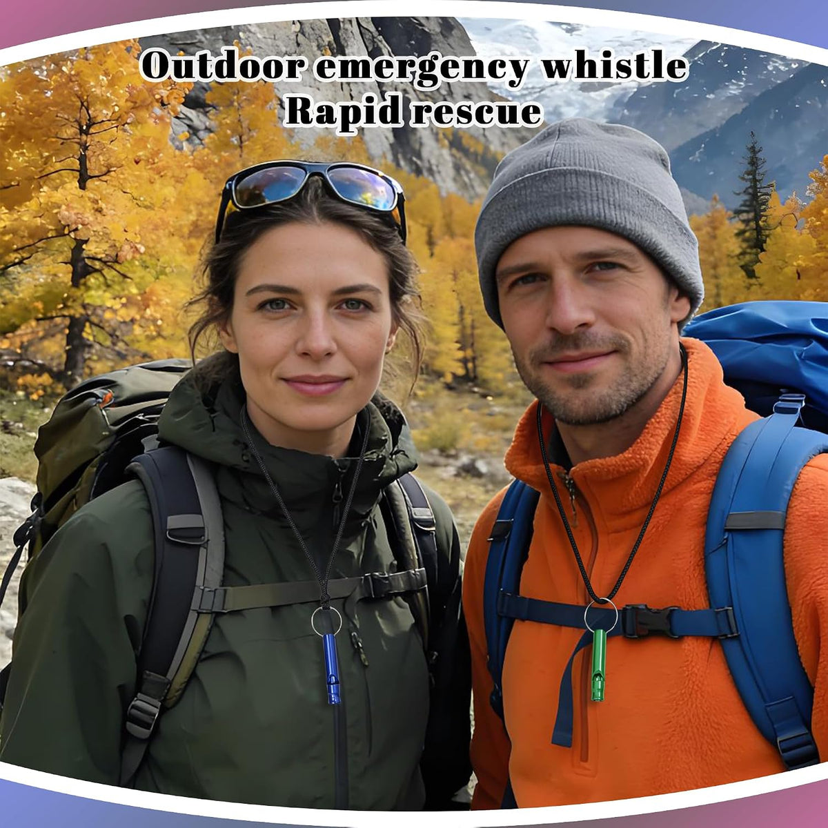 54 Pcs Emergency Whistle with Keychain, Aluminum Emergency Survival Whistle for Camping