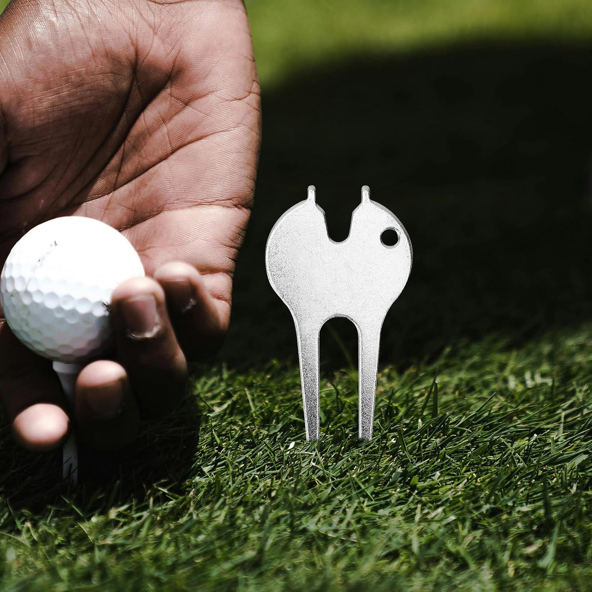 Toddmomy 5Pcs Metal Golf Divot Tools - Stainless Steel Golf Divot Repair Tool Fork for