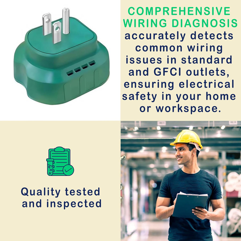 ZenEarth Outlet Tester for Grounding & Earthing Products — Simple Ground & Wiring Fault