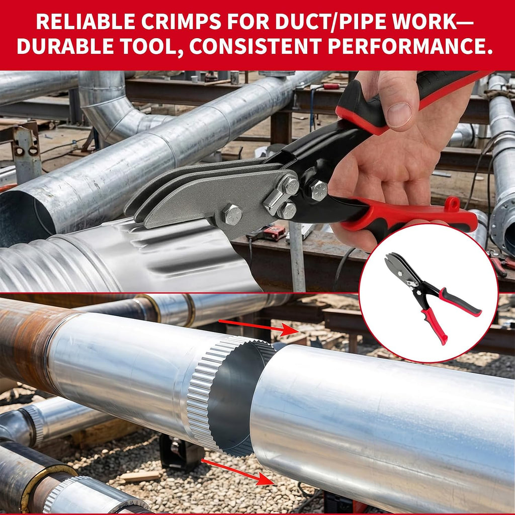 5-Blade Hand Crimper Sheet Metal Tool,HVAC Duct Crimping Tool