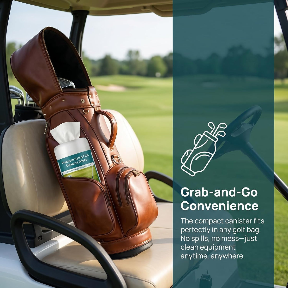 100Pcs Golf Club & Ball Cleaning Wipes Portable Golf Club Cleaner