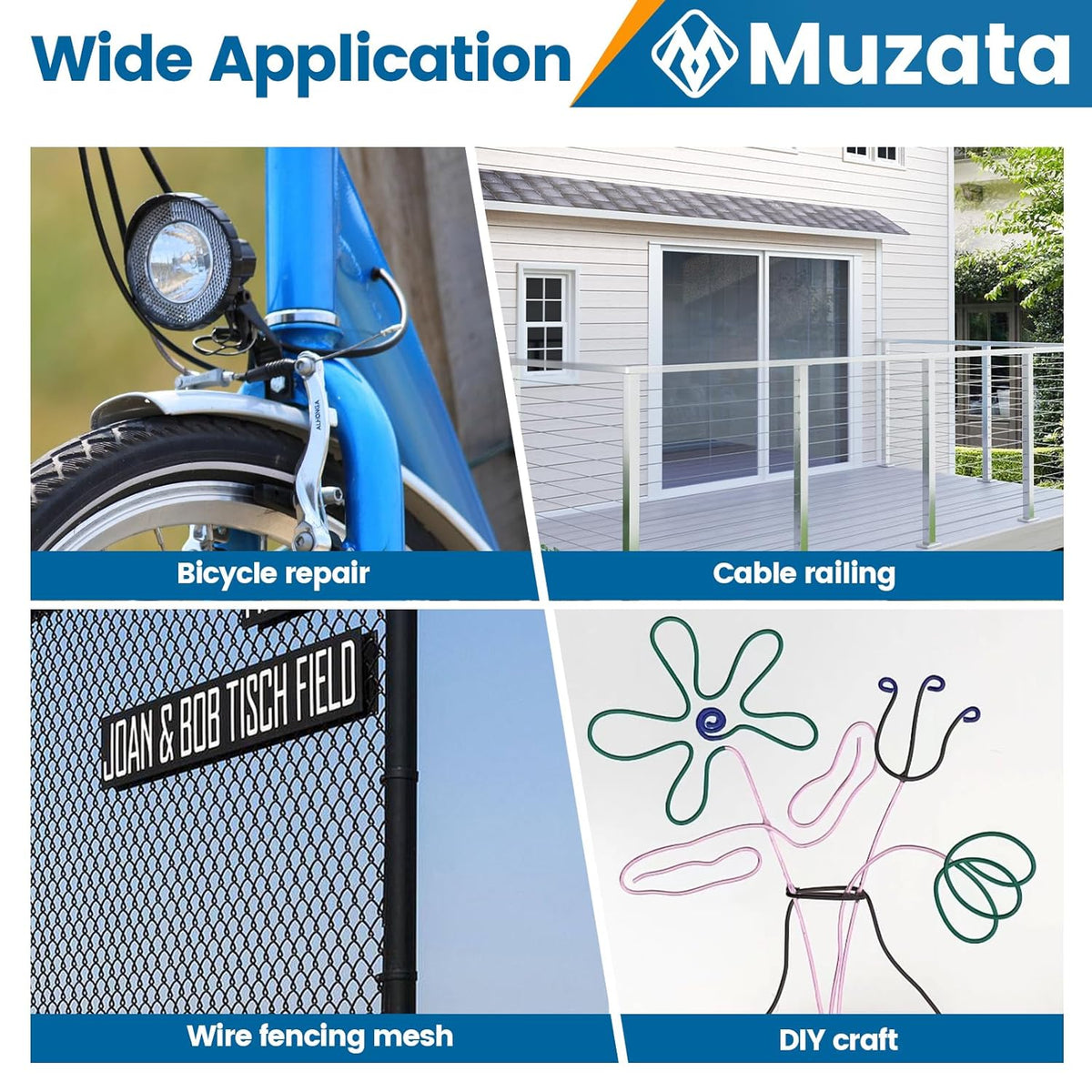 Muzata Cable Cutter Heavy Duty Stainless Steel Wire Rope Cutter M015