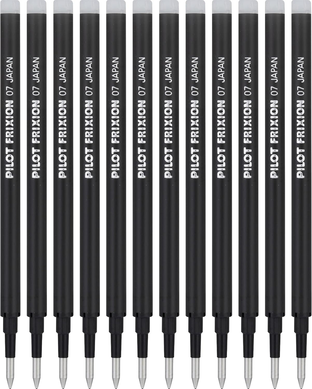 Pilot FriXion Ball Gel Ink Refills for Erasable Pens, 0.7mm, Black 12-Pack